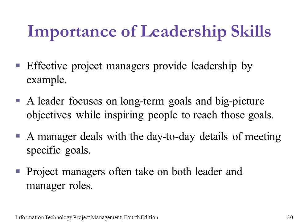 Importance of good leadership skills
